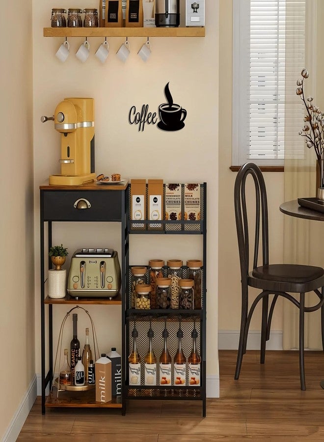 Woparty Black Metal Coffee Cup Wall Decor with Steaming Design for Kitchen Wall Art Decor Coffee Bar Accessories - Image 2